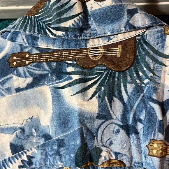 Hilo Hattie Hawaiian Shirt -Tropical Ukulele design - Men’s XL - Vintage - Picture 7 of 8